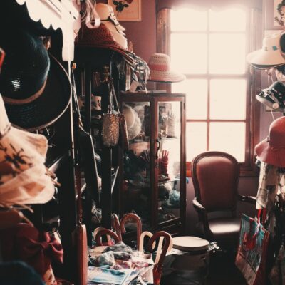 A room filled with accessories for women.